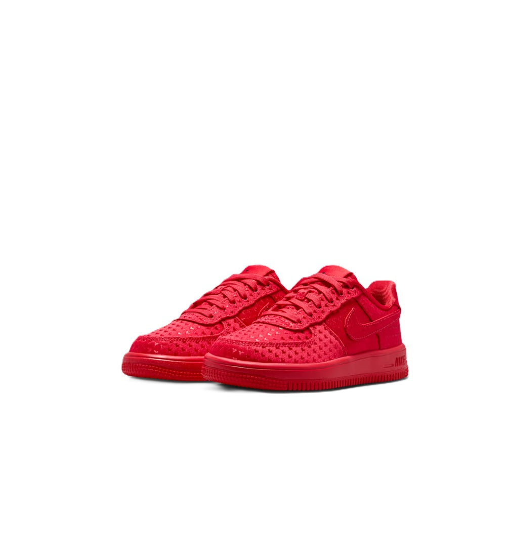 Little Kid's Nike Force 1 Low Lace 'Valentine's Day' University Red/University Red (IQ2744 600)