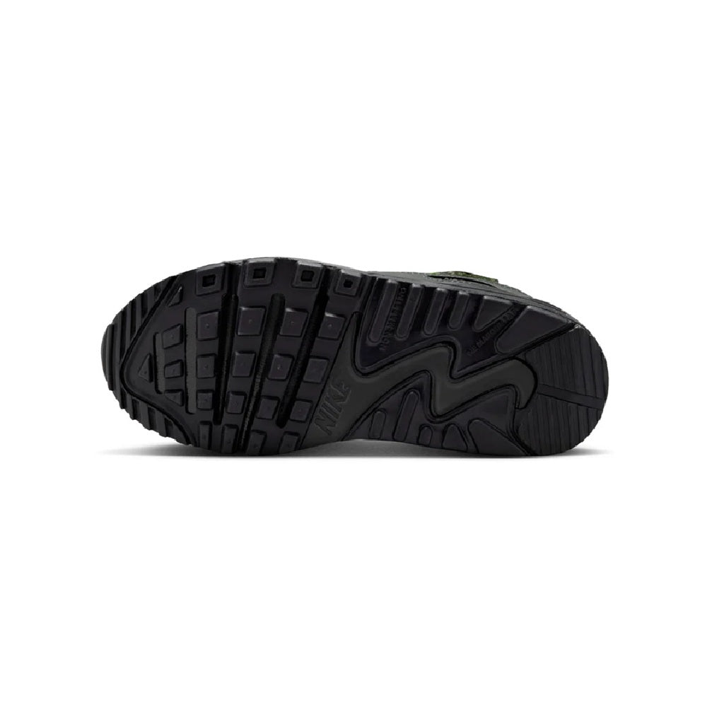 Little Kid's Nike Air Max 90 Black/Neon Yellow-Anthracite (IQ9026 001)