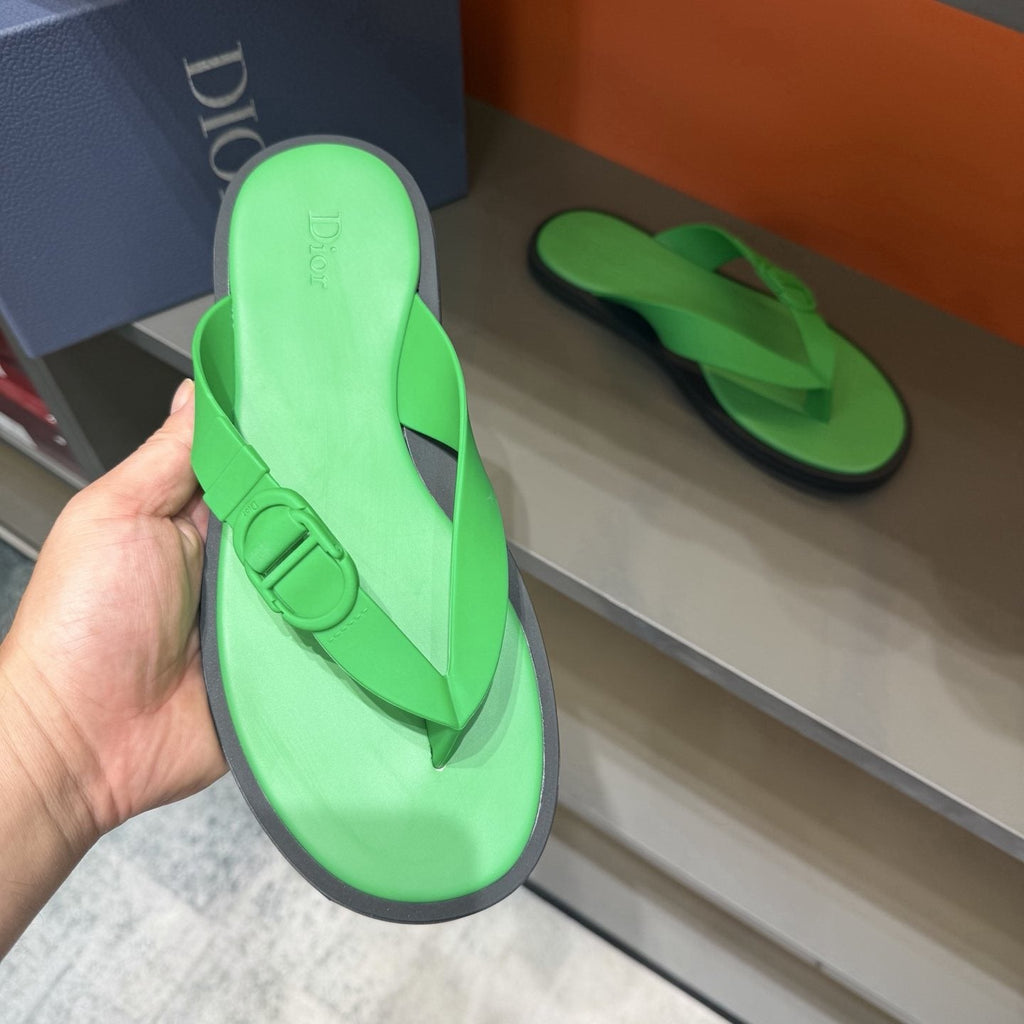Dior Thong Sandals with Circular Strap Accent