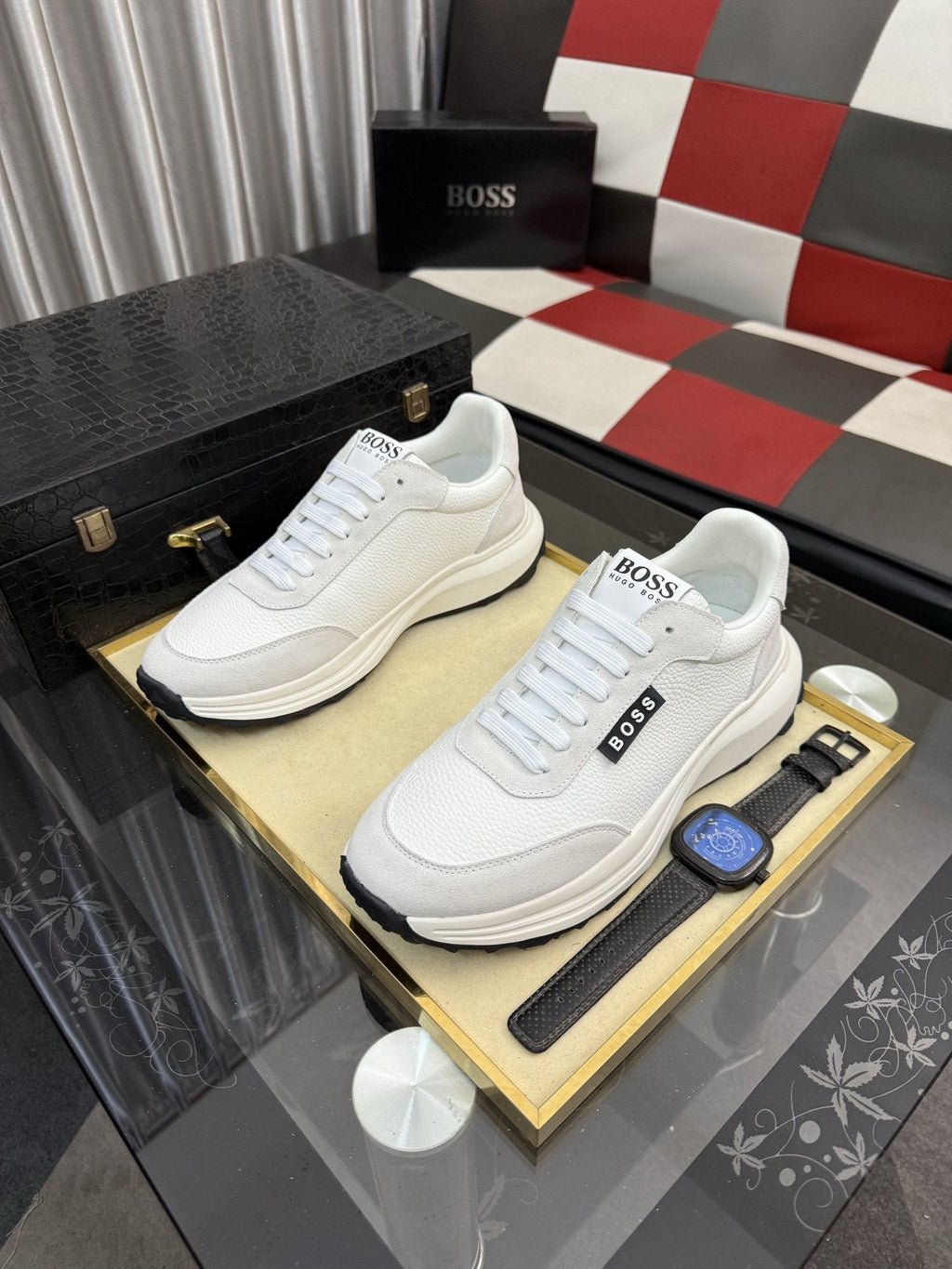 BOSS Men's Panel Low-Top Sneakers